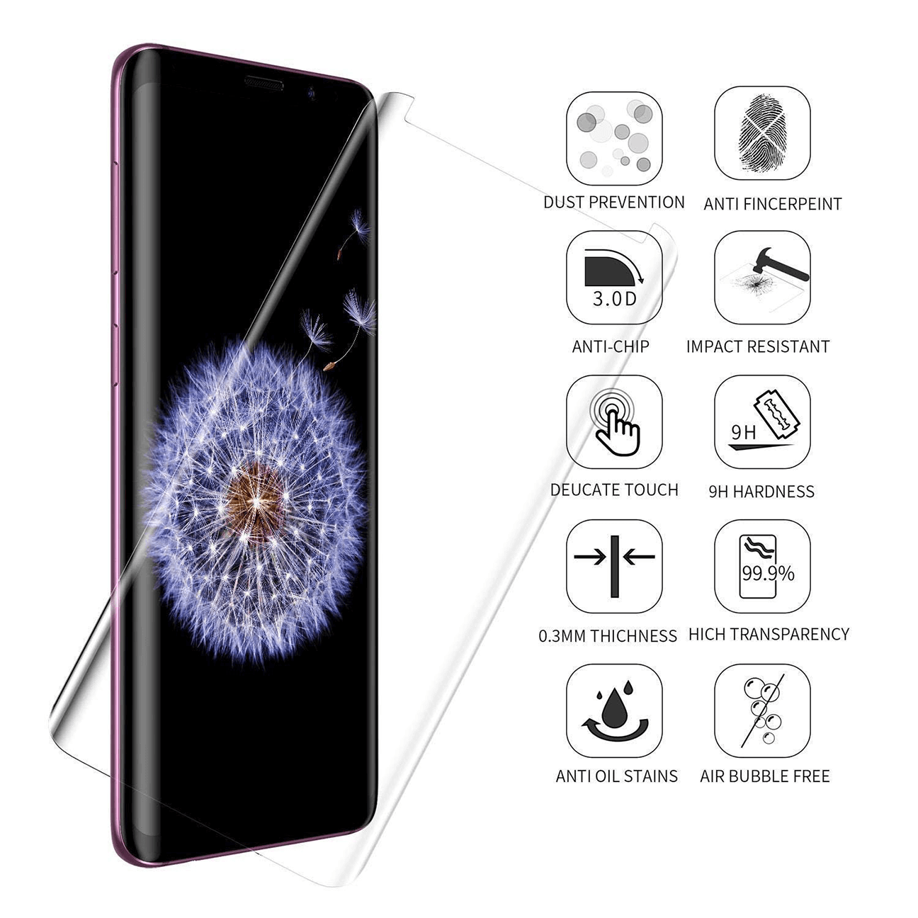 Samsung Galaxy Note 8 Curve UV Mobile Glass