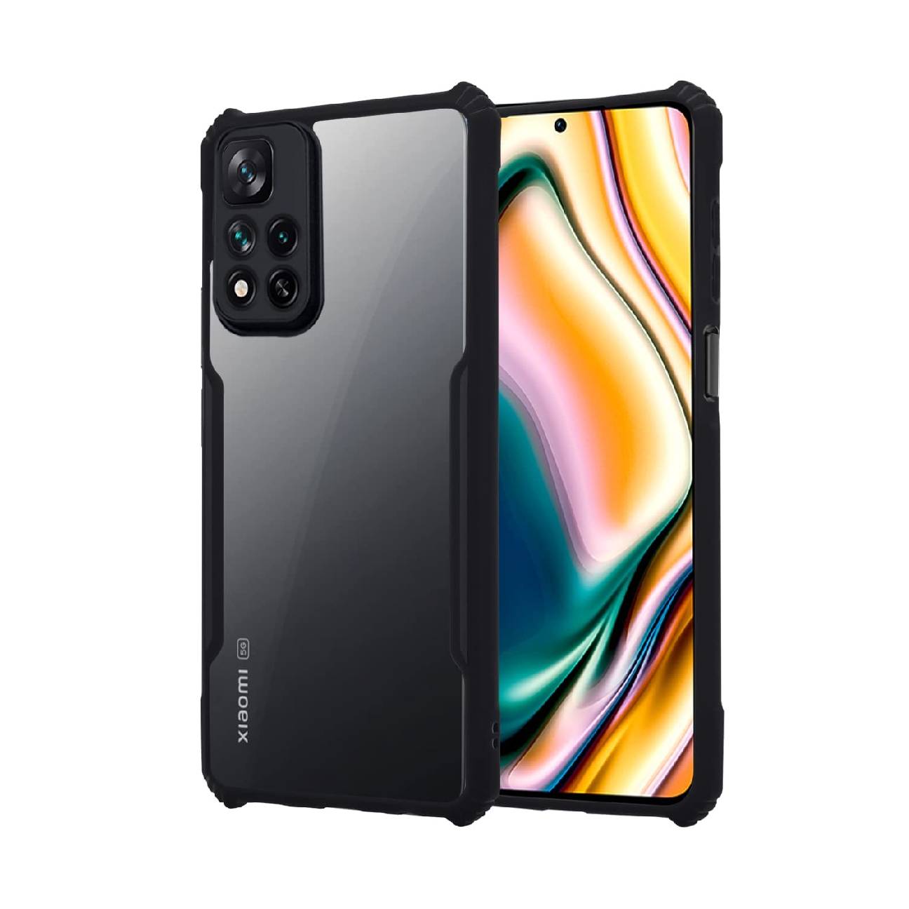 Xiaomi 11i Shockproof Crystal Clear Bumper Case with Acrylic Back, TPU Frame & Camera Protection