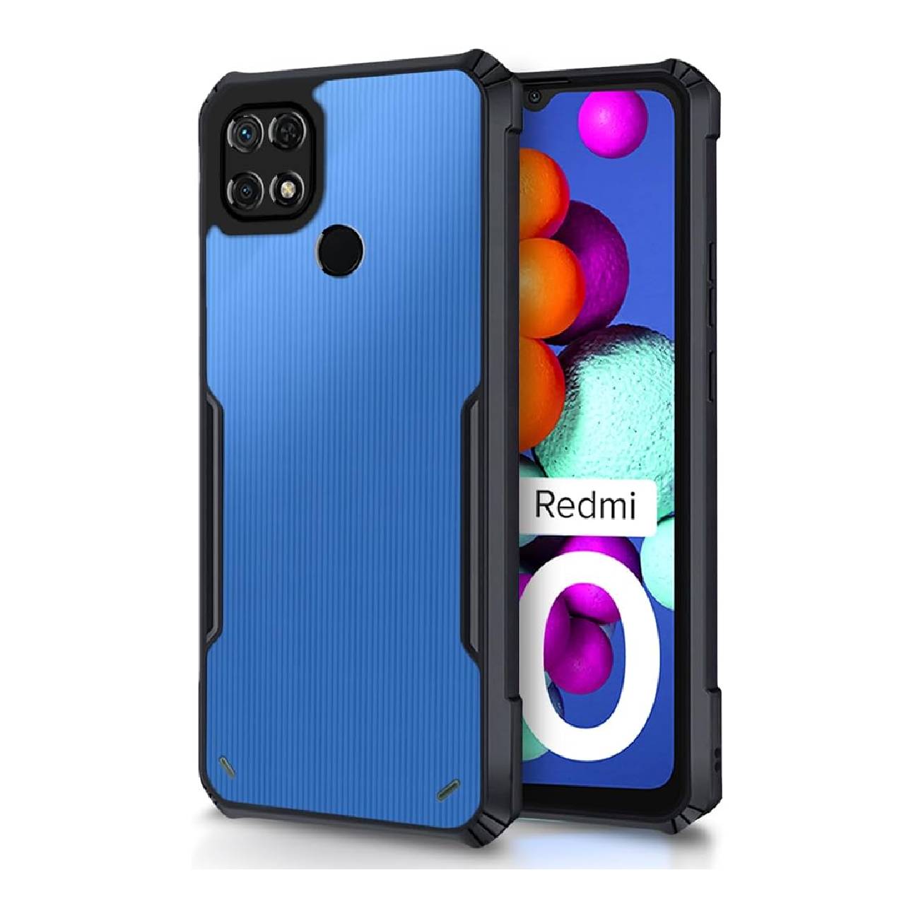 Redmi 9 Activ Shockproof Crystal Clear Bumper Case with Acrylic Back, TPU Frame & Camera Protection