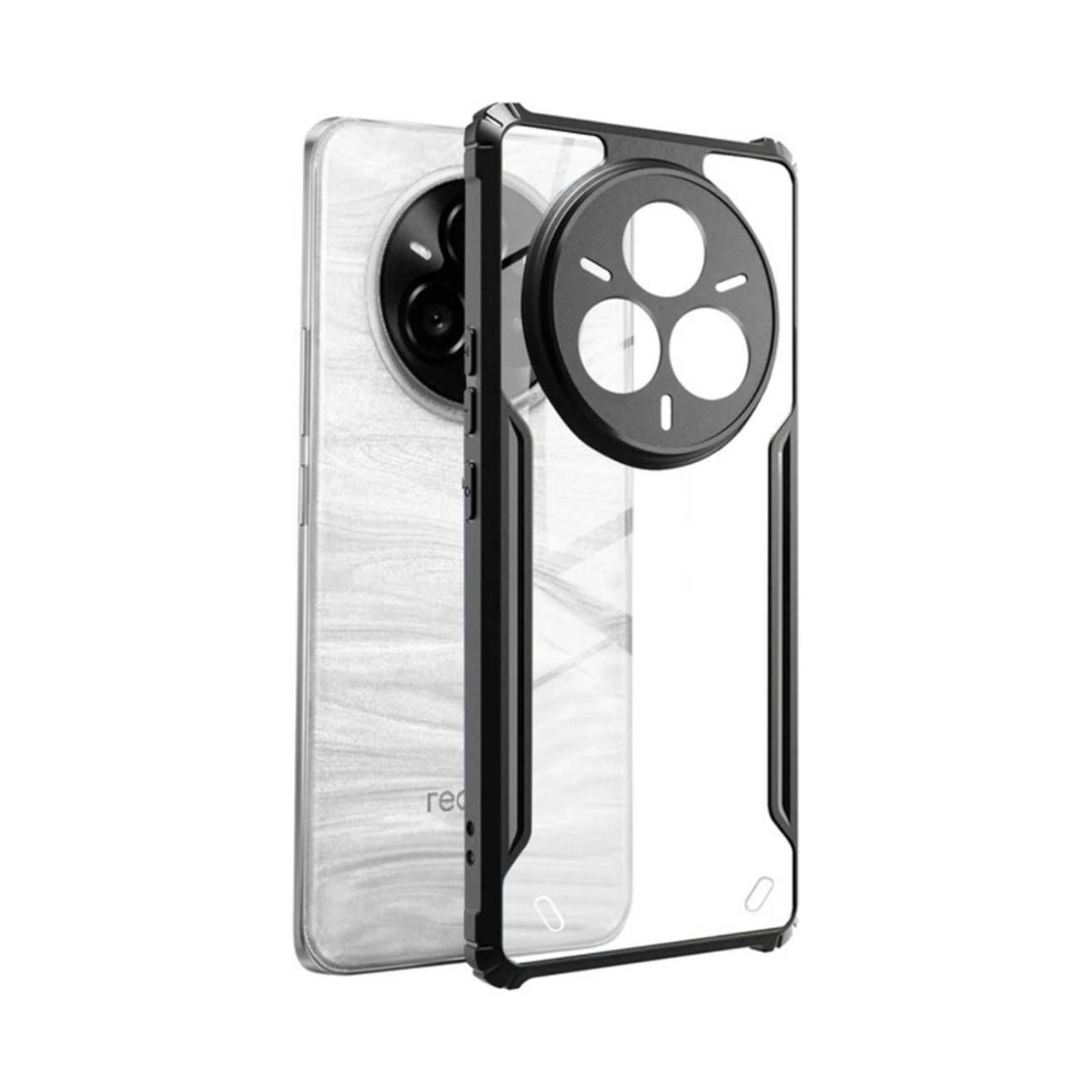 Realme 14 Pro Shockproof Crystal Clear Bumper Case with Acrylic Back, TPU Frame & Camera Protection