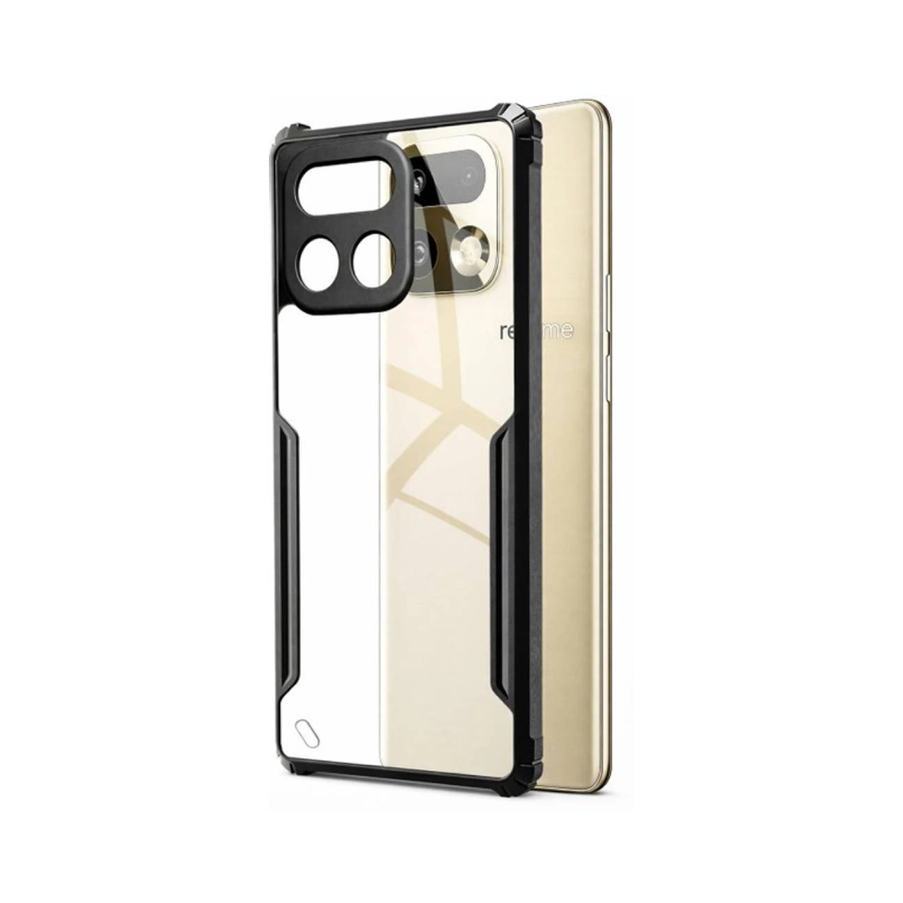 Realme 16 Pro Shockproof Crystal Clear Bumper Case with Acrylic Back, TPU Frame & Camera Protection
