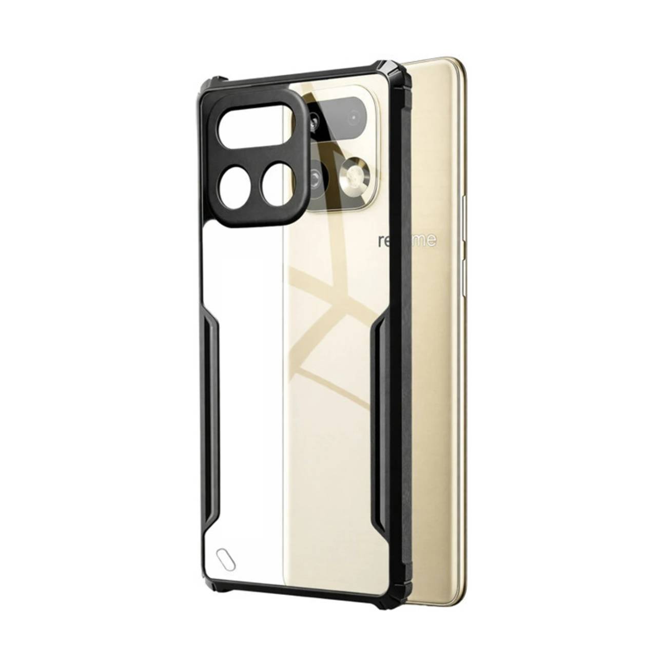 Realme 16 Pro+ Shockproof Crystal Clear Bumper Case with Acrylic Back, TPU Frame & Camera Protection