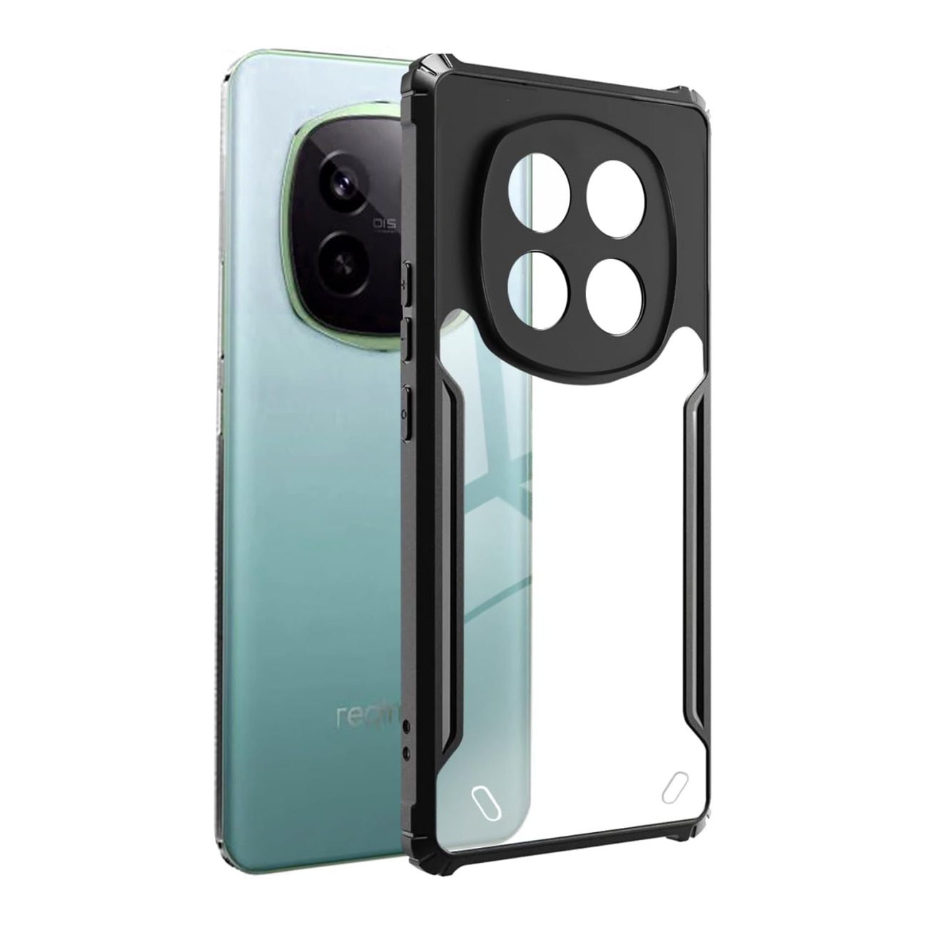 Realme P2 Pro Shockproof Crystal Clear Bumper Case with Acrylic Back, TPU Frame & Camera Protection