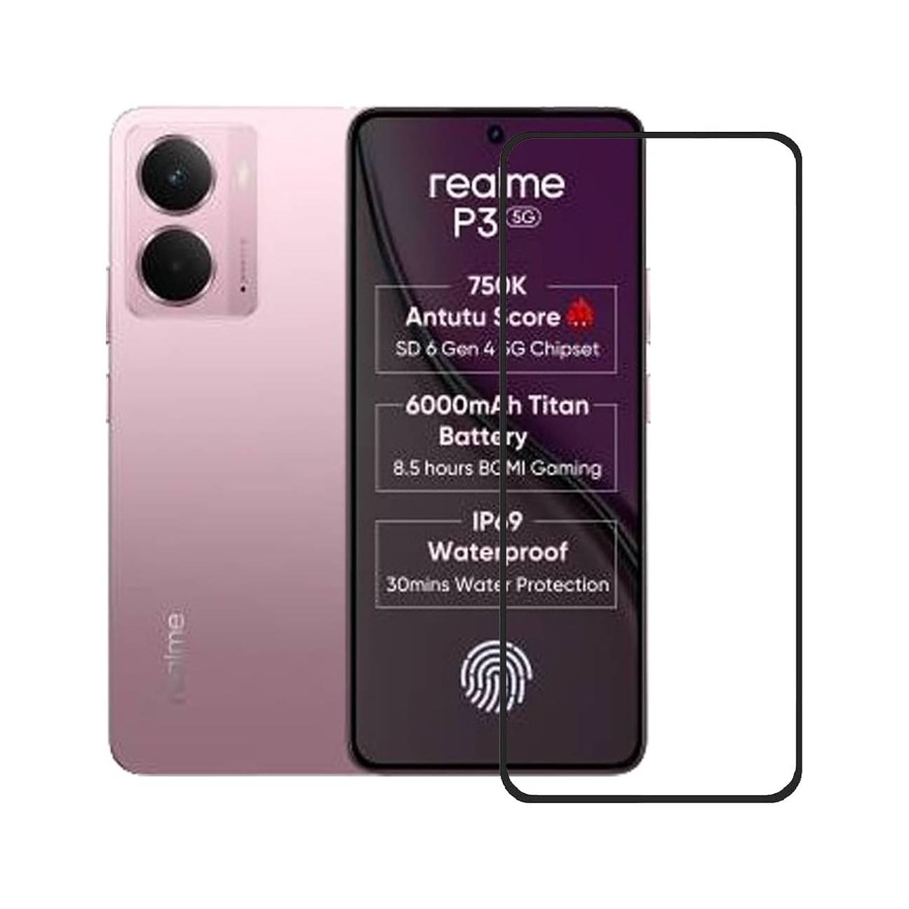 Realme P3 11D Tempered Glass Screen Protector