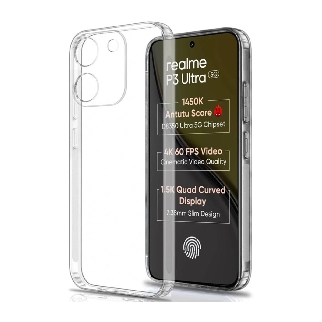 Realme P3 Ultra Transparent Back Cover