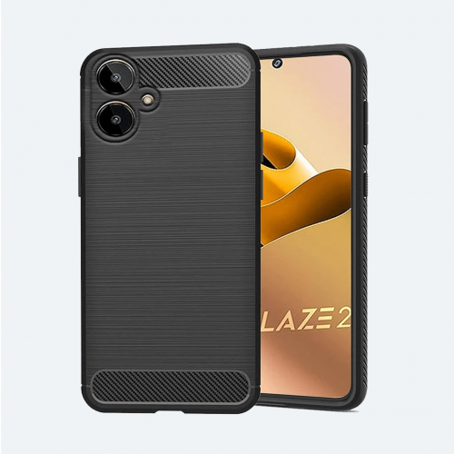 Lava Blaze 2 Black Silicon Back Cover