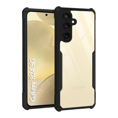 Samsung Galaxy S24 Shockproof Crystal Clear Bumper Case with Acrylic Back, TPU Frame & Camera Protection