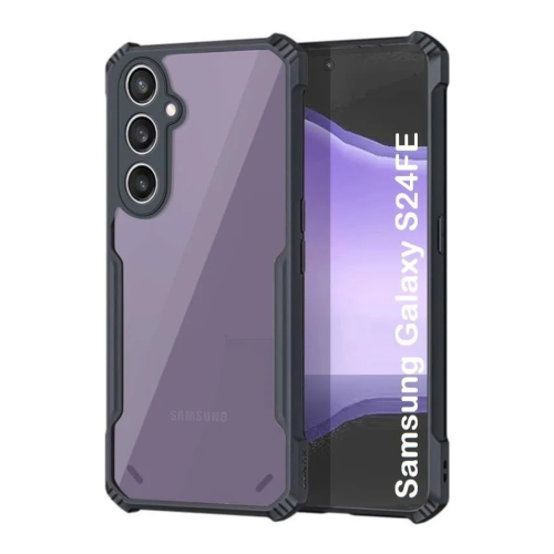 Samsung Galaxy S24 FE Shockproof Crystal Clear Bumper Case with Acrylic Back, TPU Frame & Camera Protection