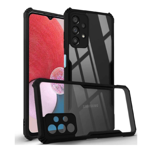 Samsung Galaxy A13 5G Shockproof Crystal Clear Bumper Case with Acrylic Back, TPU Frame & Camera Protection