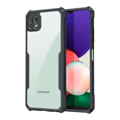 Samsung Galaxy A22 5G Shockproof Crystal Clear Bumper Case with Acrylic Back, TPU Frame & Camera Protection