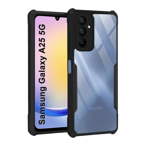 Samsung Galaxy A25 5G Shockproof Crystal Clear Bumper Case with Acrylic Back, TPU Frame & Camera Protection