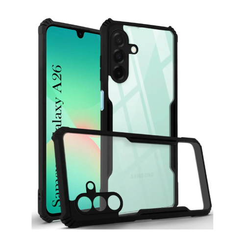 Samsung Galaxy A26 5G Shockproof Crystal Clear Bumper Case with Acrylic Back, TPU Frame & Camera Protection