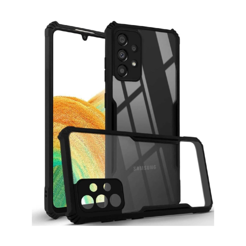 Samsung Galaxy A33 5G Shockproof Crystal Clear Bumper Case with Acrylic Back, TPU Frame & Camera Protection