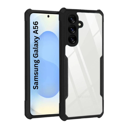 Samsung Galaxy A56 5G Shockproof Crystal Clear Bumper Case with Acrylic Back, TPU Frame & Camera Protection