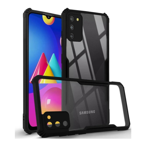 Samsung Galaxy M02s Shockproof Crystal Clear Bumper Case with Acrylic Back, TPU Frame & Camera Protection