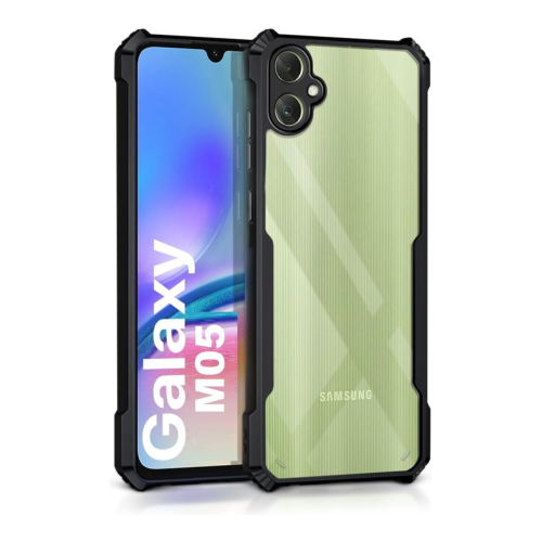 Samsung Galaxy M05 Shockproof Crystal Clear Bumper Case with Acrylic Back, TPU Frame & Camera Protection