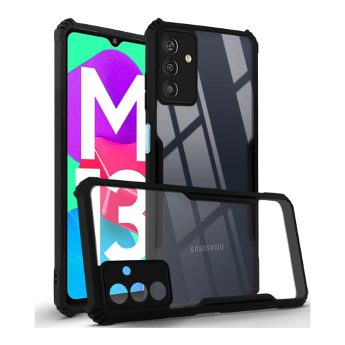 Samsung Galaxy M13 5G Shockproof Crystal Clear Bumper Case with Acrylic Back, TPU Frame & Camera Protection