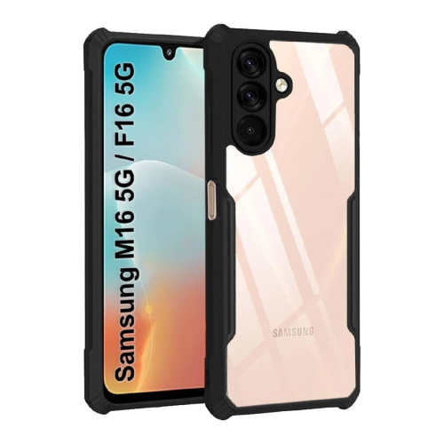 Samsung Galaxy M16 5G Shockproof Crystal Clear Bumper Case with Acrylic Back, TPU Frame & Camera Protection