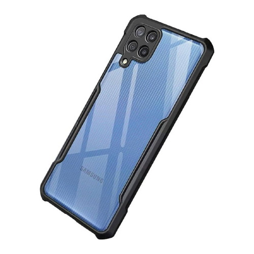Samsung Galaxy M22 Shockproof Crystal Clear Bumper Case with Acrylic Back, TPU Frame & Camera Protection