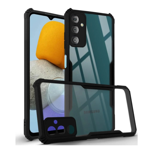 Samsung Galaxy M23 5G Shockproof Crystal Clear Bumper Case with Acrylic Back, TPU Frame & Camera Protection