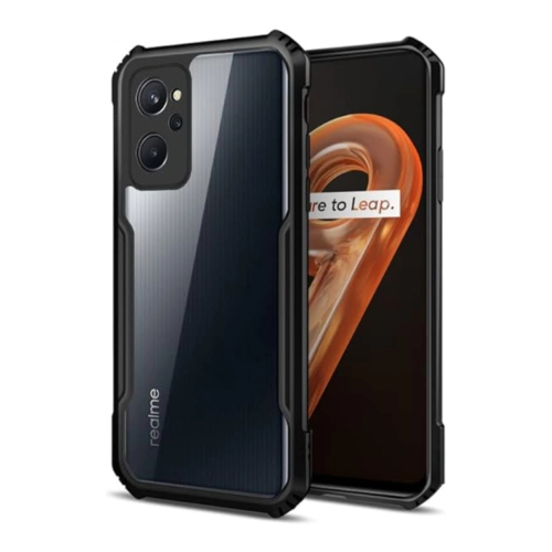 Oppo A96 Shockproof Crystal Clear Bumper Case with Acrylic Back, TPU Frame & Camera Protection