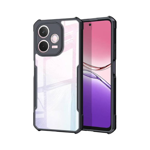 Oppo A5 Pro 5G Shockproof Crystal Clear Bumper Case with Acrylic Back, TPU Frame & Camera Protection