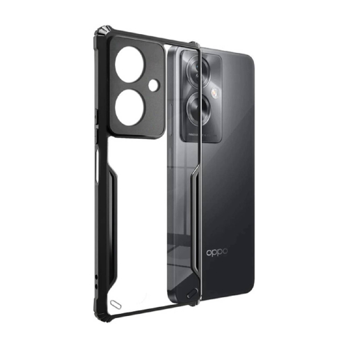 Oppo A59 5G Shockproof Crystal Clear Bumper Case with Acrylic Back, TPU Frame & Camera Protection