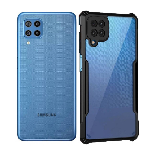 Samsung Galaxy F22 Shockproof Crystal Clear Bumper Case with Acrylic Back, TPU Frame & Camera Protection