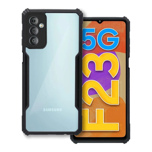 Samsung Galaxy F23 5G Shockproof Crystal Clear Bumper Case with Acrylic Back, TPU Frame & Camera Protection
