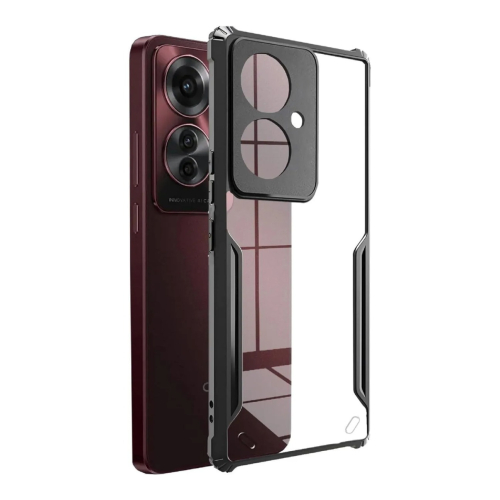Oppo F25 Pro Shockproof Crystal Clear Bumper Case with Acrylic Back, TPU Frame & Camera Protection