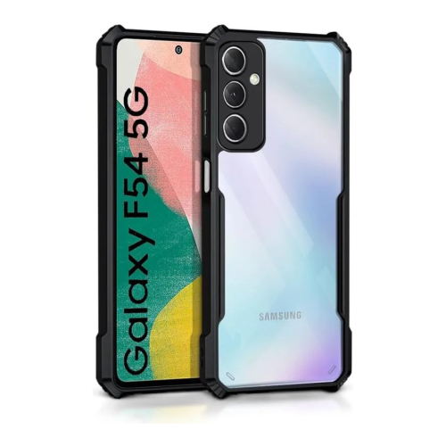 Samsung Galaxy F54 5G Shockproof Crystal Clear Bumper Case with Acrylic Back, TPU Frame & Camera Protection