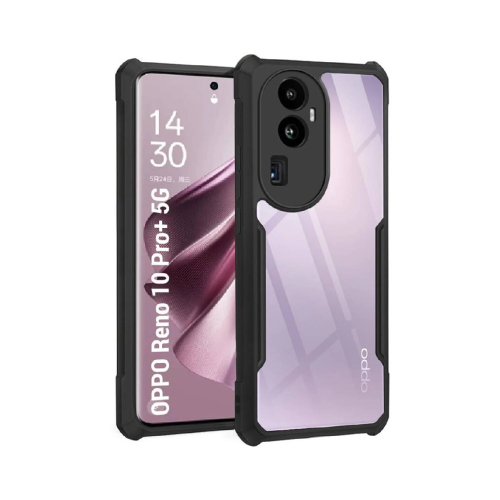 Oppo Reno 10 Pro+ 5G Shockproof Crystal Clear Bumper Case with Acrylic Back, TPU Frame & Camera Protection