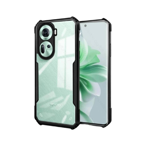 Oppo Reno 11 5G Shockproof Crystal Clear Bumper Case with Acrylic Back, TPU Frame & Camera Protection