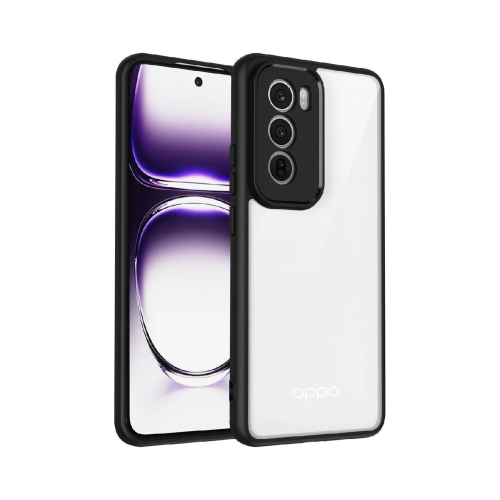 Oppo Reno 12 5G Shockproof Crystal Clear Bumper Case with Acrylic Back, TPU Frame & Camera Protection