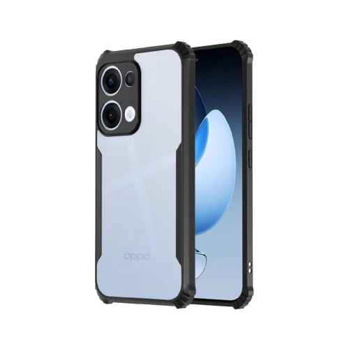 Oppo Reno 13 5G Shockproof Crystal Clear Bumper Case with Acrylic Back, TPU Frame & Camera Protection
