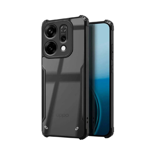 Oppo Reno 14 5G Shockproof Crystal Clear Bumper Case with Acrylic Back, TPU Frame & Camera Protection