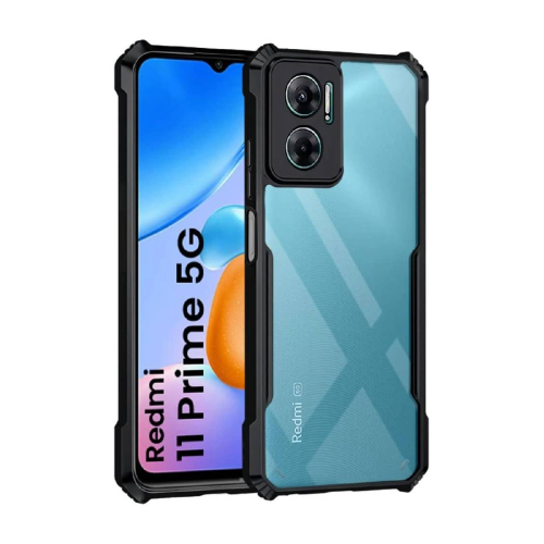 Redmi 11 Prime 5G Shockproof Crystal Clear Bumper Case with Acrylic Back, TPU Frame & Camera Protection