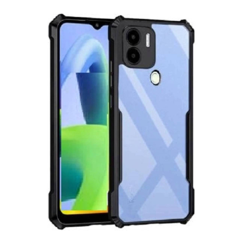 Redmi A2 Shockproof Crystal Clear Bumper Case with Acrylic Back, TPU Frame & Camera Protection
