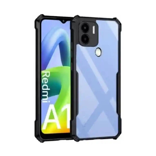 Redmi A1+ Shockproof Crystal Clear Bumper Case with Acrylic Back, TPU Frame & Camera Protection