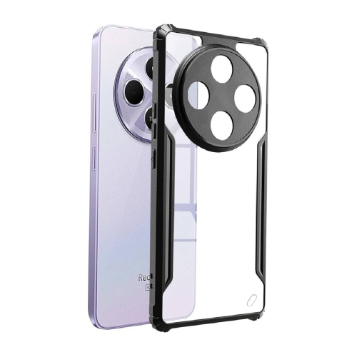 Redmi A4 5G Shockproof Crystal Clear Bumper Case with Acrylic Back, TPU Frame & Camera Protection