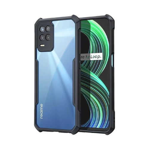 Realme 9 5G Shockproof Crystal Clear Bumper Case with Acrylic Back, TPU Frame & Camera Protection