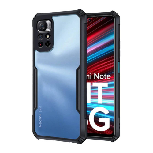 Redmi Note 11T 5G Shockproof Crystal Clear Bumper Case with Acrylic Back, TPU Frame & Camera Protection