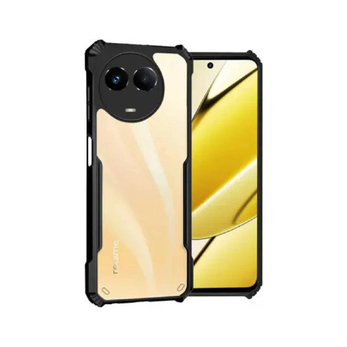 Realme 11x Shockproof Crystal Clear Bumper Case with Acrylic Back, TPU Frame & Camera Protection