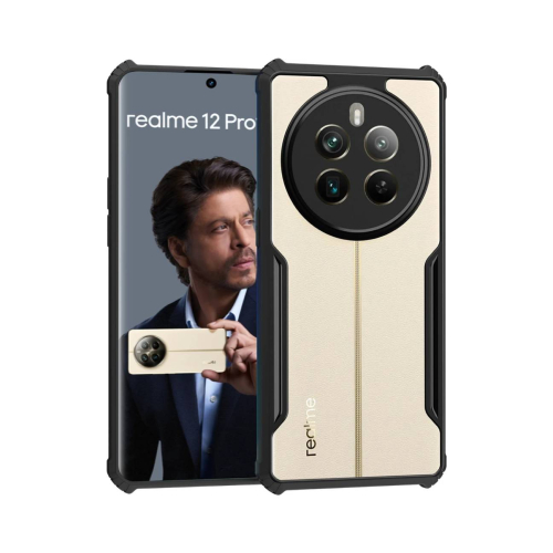 Realme 12 Pro+ Shockproof Crystal Clear Bumper Case with Acrylic Back, TPU Frame & Camera Protection