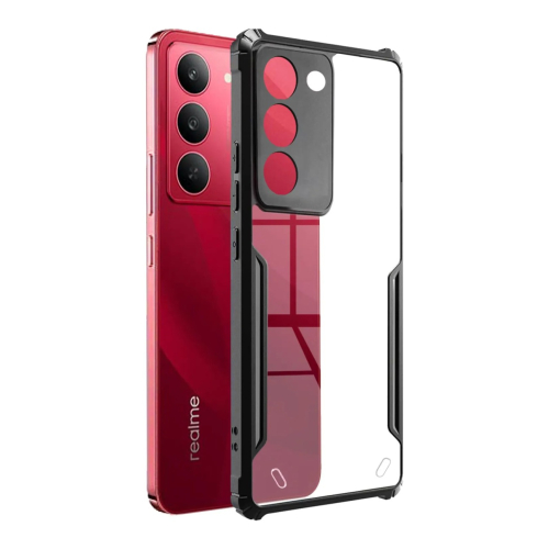 Realme 14x Shockproof Crystal Clear Bumper Case with Acrylic Back, TPU Frame & Camera Protection