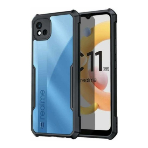 Realme C11 (2021) Shockproof Crystal Clear Bumper Case with Acrylic Back, TPU Frame & Camera Protection
