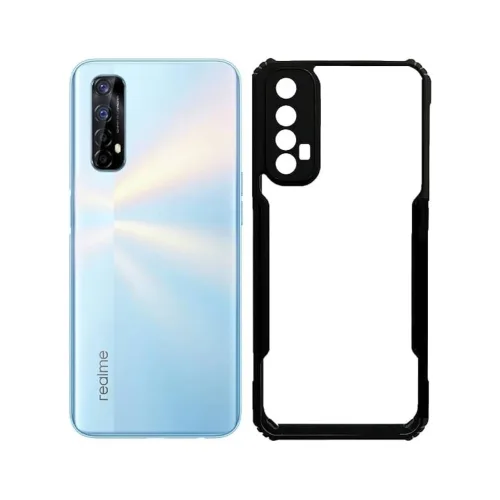 Realme Narzo 30 Shockproof Crystal Clear Bumper Case with Acrylic Back, TPU Frame & Camera Protection