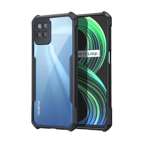 Realme Narzo 50 Shockproof Crystal Clear Bumper Case with Acrylic Back, TPU Frame & Camera Protection